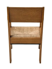 Art Deco Armchair by J.A. Muntendam, Solid Oak, Dutch Design, 1920s